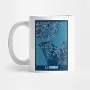 Lisbon - Portugal Peace City Map Mug